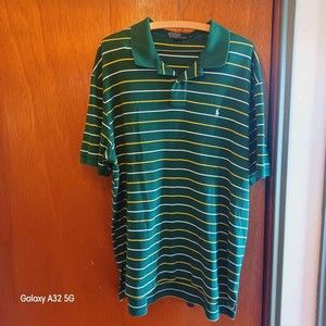 Mens Vintage Polo By Ralph Lauren Packers colors XXL. Heavy soft cotton